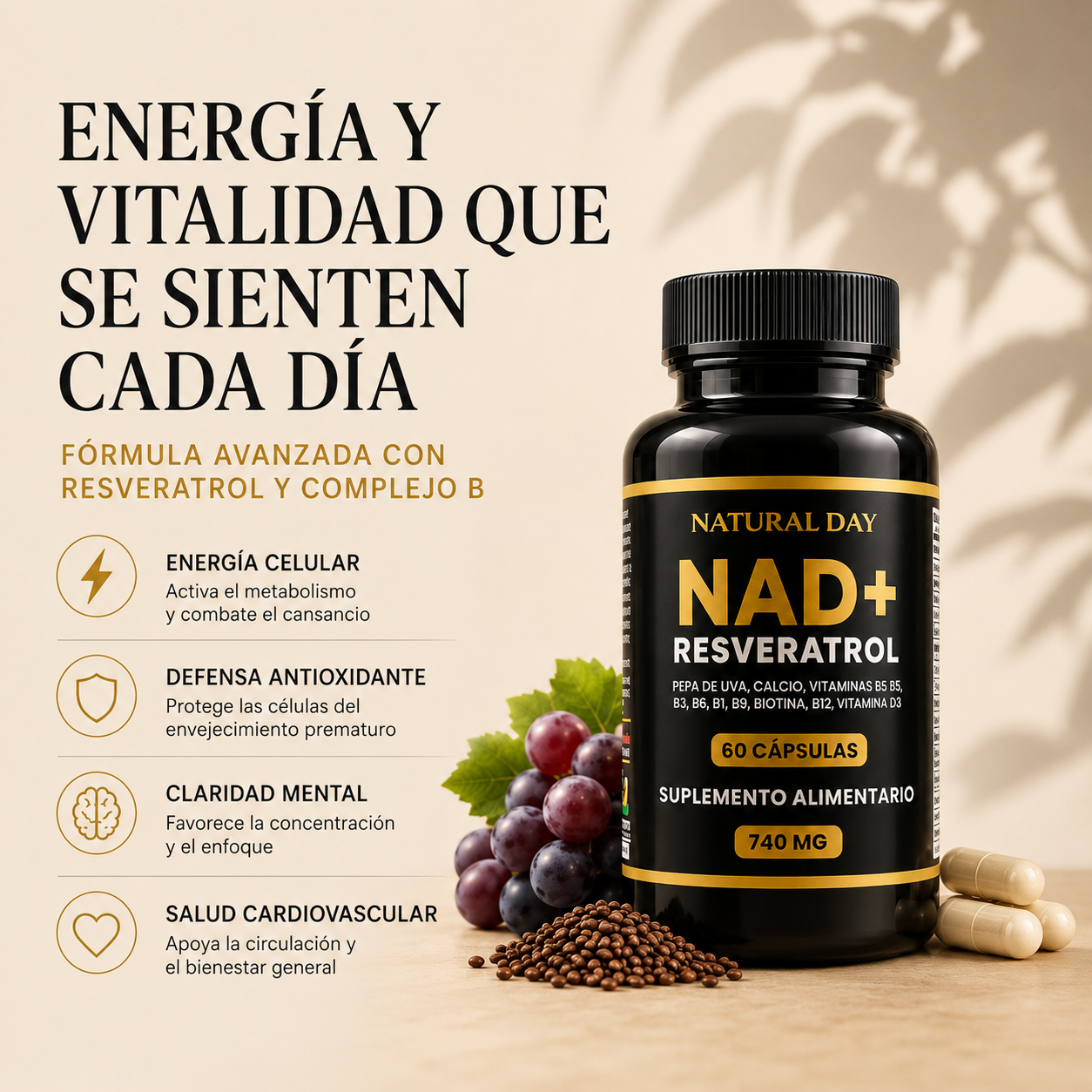 Satoomi Resveratrol NAD+  X60 Cap