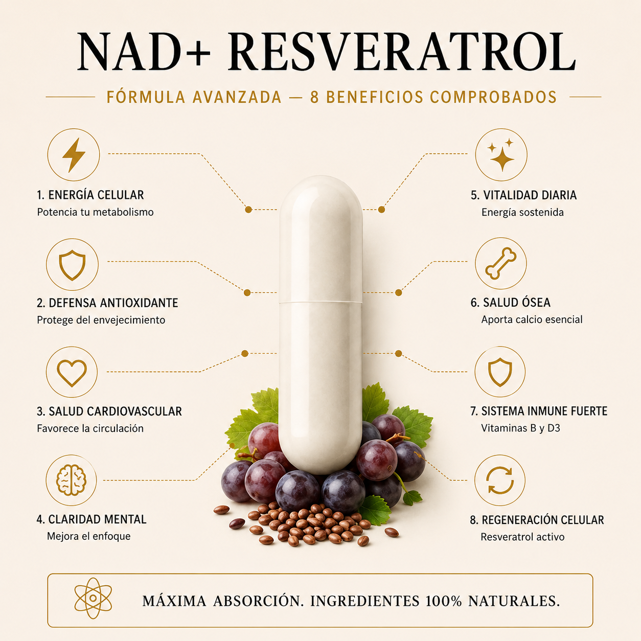Satoomi Resveratrol NAD+  X60 Cap
